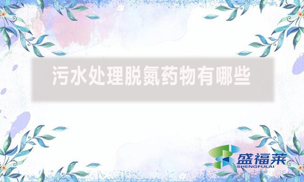 污水處理脫氮藥物有哪些？